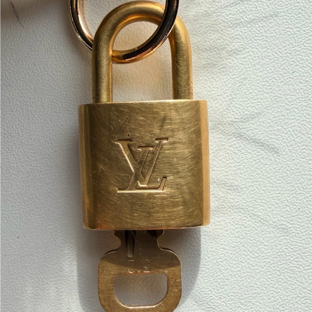 Louis Vuitton KEY 312 Luxurious Gold Lock and Key RARE KEY NUMBER 312